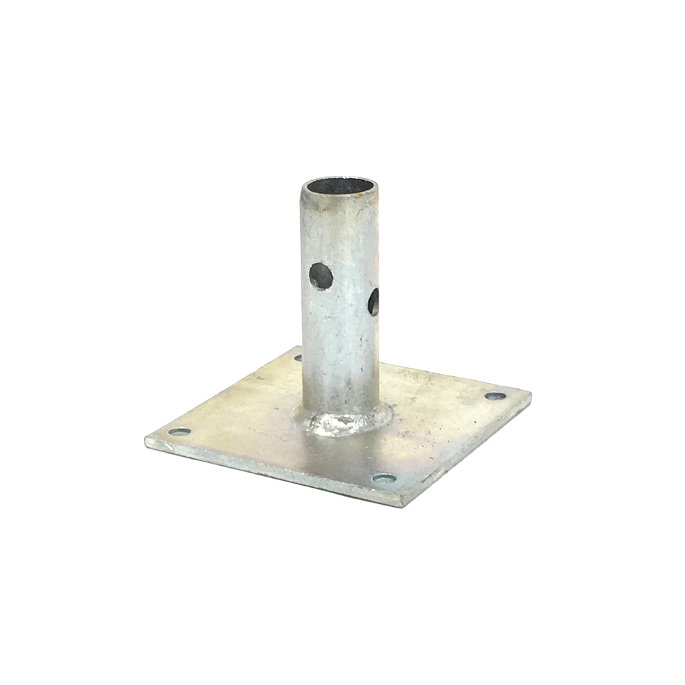 5"X5" base plate with 1-7/16" Stem for Safeway Style Scaffolding Frames