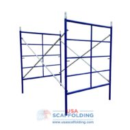 Blue Safeway style set of double box triple ladder scaffolding frames